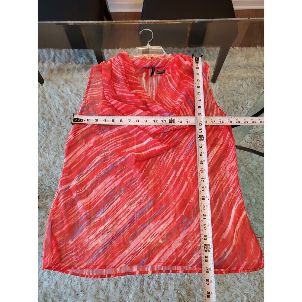 New Directions Women's Multicolor Tie Dye V-Neck Sleeveless Top Blouse Size XL - Picture 6 of 10